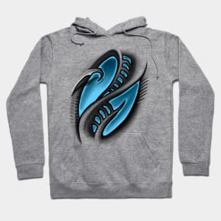 Biomechanical blue Hoodie